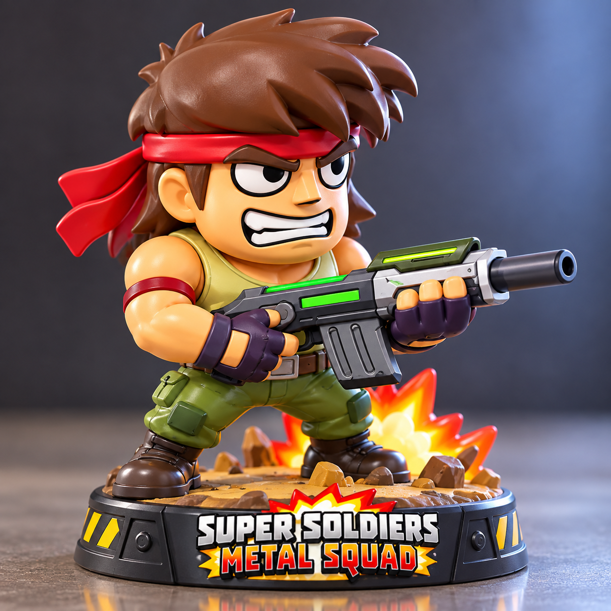 Commando Blast Mini Statue
